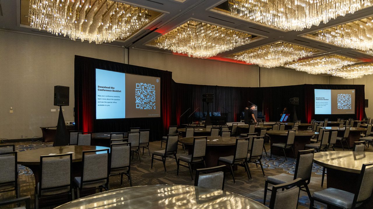 Multi-day conference with dual-screen IMAG at the Hilton Fort Worth